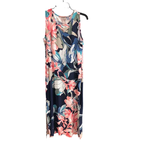 Dress Casual Maxi By Chicos In Floral Print, Size: M