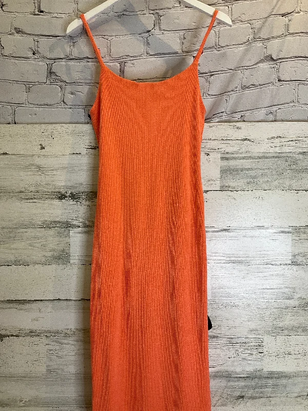 Dress Casual Maxi By Tyche In Orange, Size: S