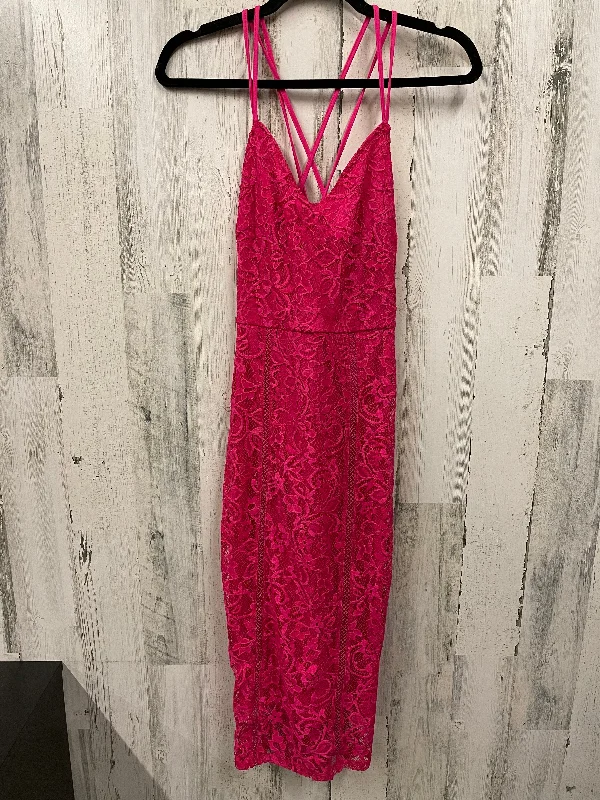 Dress Casual Midi By Shoedazzle In Pink, Size: Xs