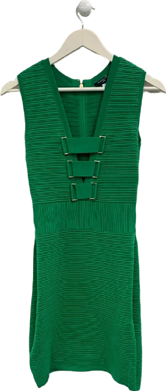 Guess Green Ribbed Dress UK S