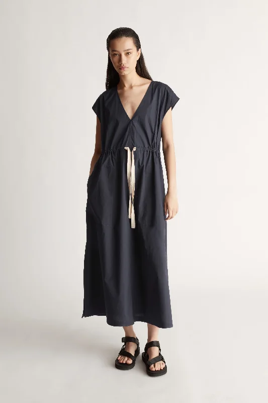 LM Poplin V Neck Dress