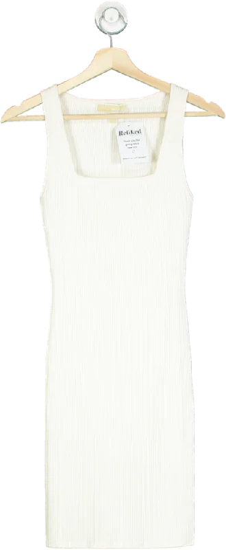 Michael Kors Bone Ribbed Knit Dress UK XS