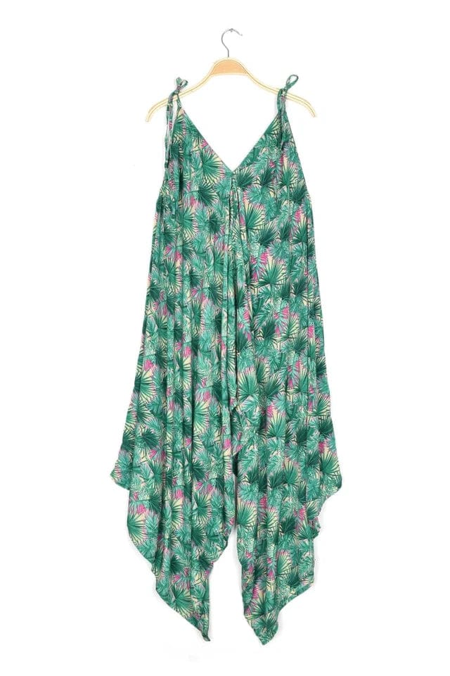 Tie Shoulder Printed Jumpsuit - Shalimar