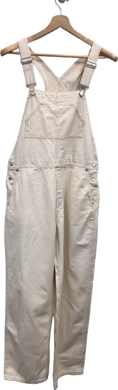 Weekday White Dusty Dungaree UK 10