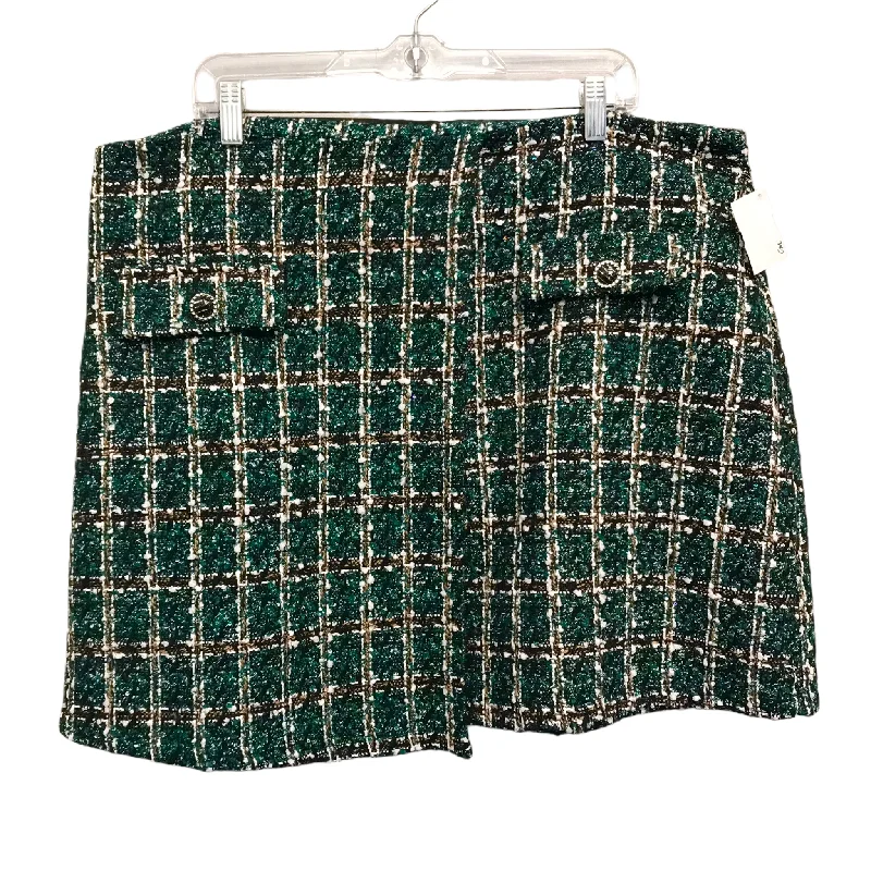 Skirt Mini & Short By Shein In Green, Size: 22