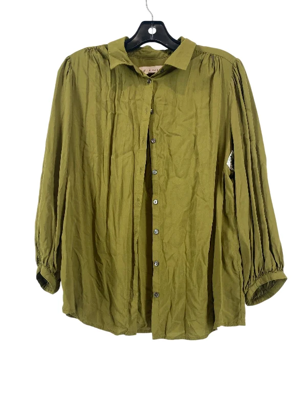 Blouse 3/4 Sleeve By Philosophy In Green, Size: M