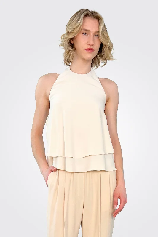 Halter Blouse - Tan