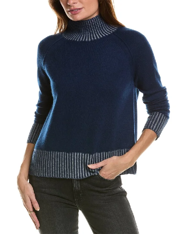 Forte Cashmere Plaited Turtleneck Cashmere Pullover