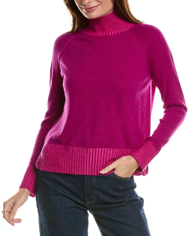 Forte Cashmere Plaited Turtleneck Cashmere Pullover