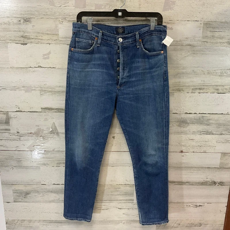 Jeans Cropped By Citizens Of Humanity In Blue Denim, Size: 10