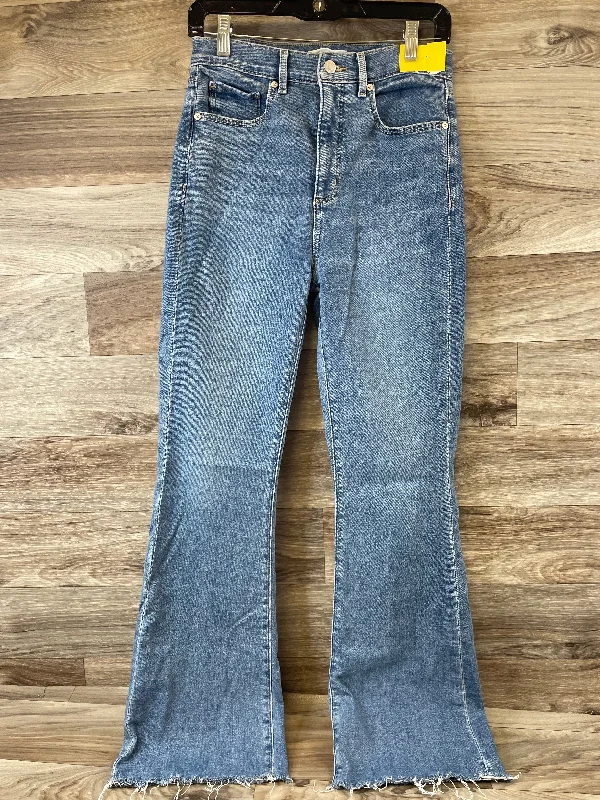 Jeans Flared By Loft In Blue Denim, Size: 2