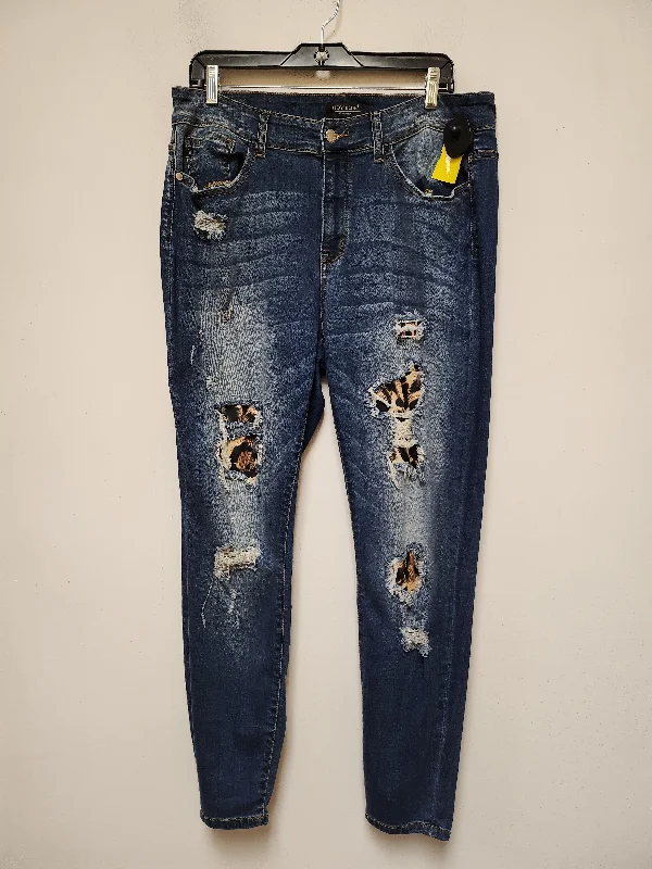 Jeans Skinny By Judy Blue In Blue Denim, Size: 16