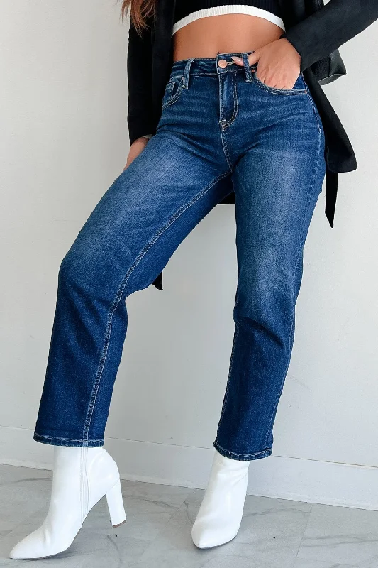 Minden High Rise Risen Boyfriend Jeans (Dark)