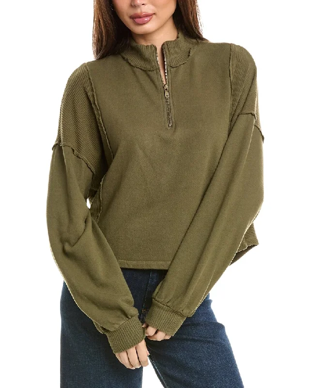 Project Social T Jayde Seamed Half Zip Sweatshirt