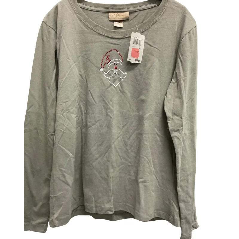 Top Long Sleeve By Clothes Mentor In Grey, Size: L