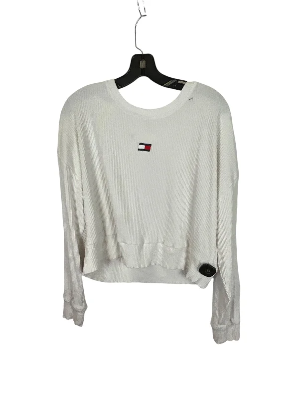 Top Long Sleeve By Tommy Hilfiger In White, Size: Xl