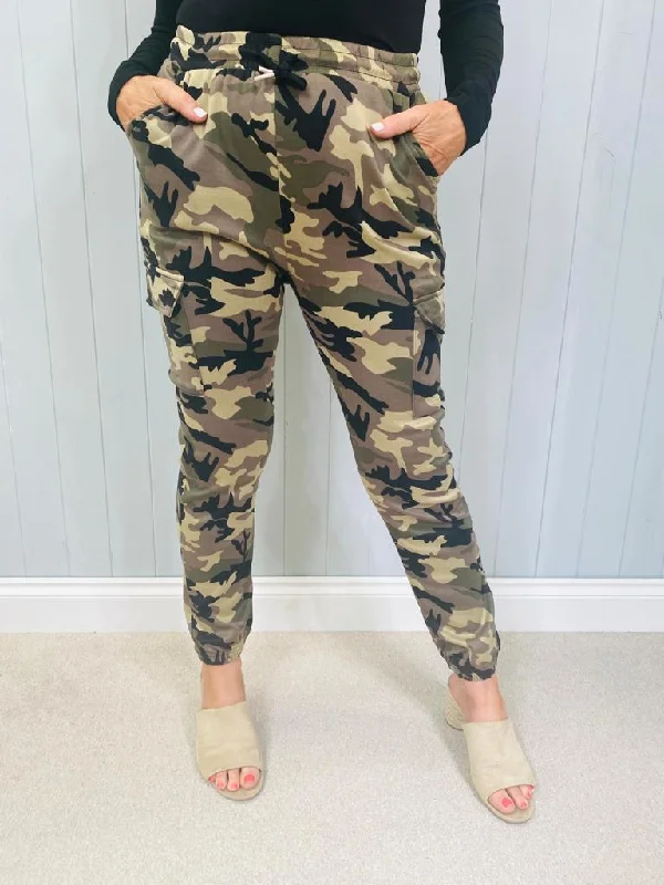 Camo Soft Trousers Beige