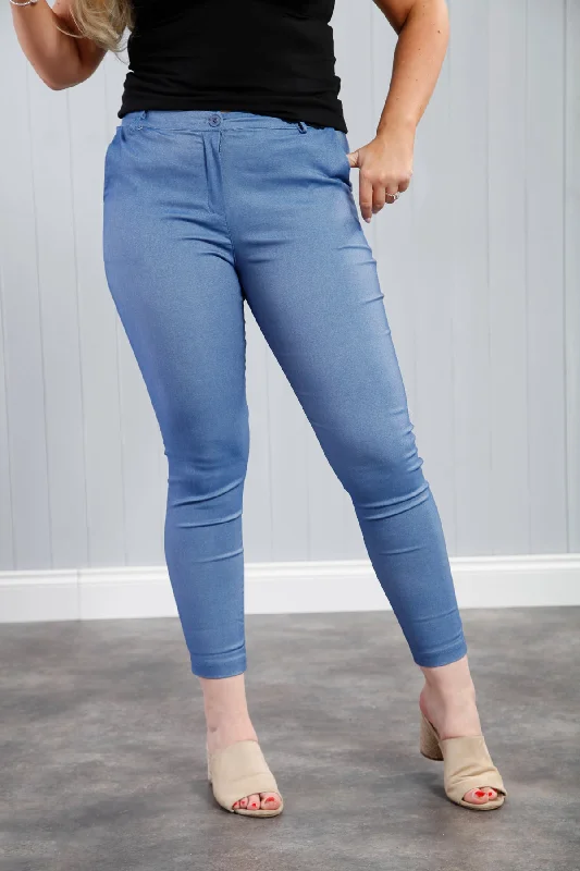 Sammie Stretch Trousers Blue Denim